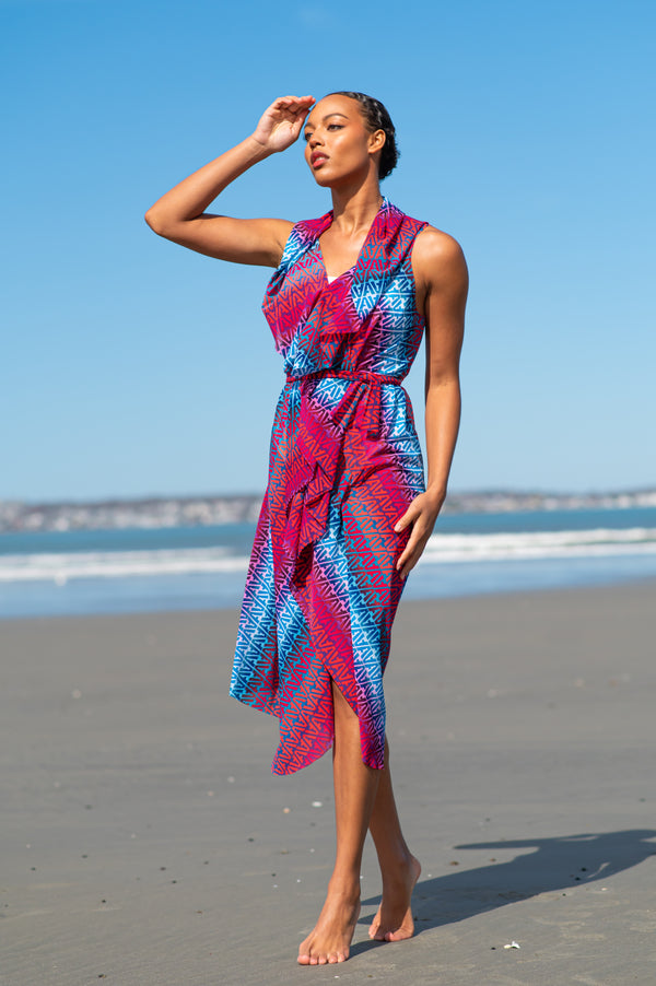 Convertible Quick Dry Cover Up in Tropical (Wear 5 Ways) | Made in USA