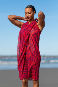 Quick Dry Cover Up (Coral Logo Print, Wear it 5 Ways!)