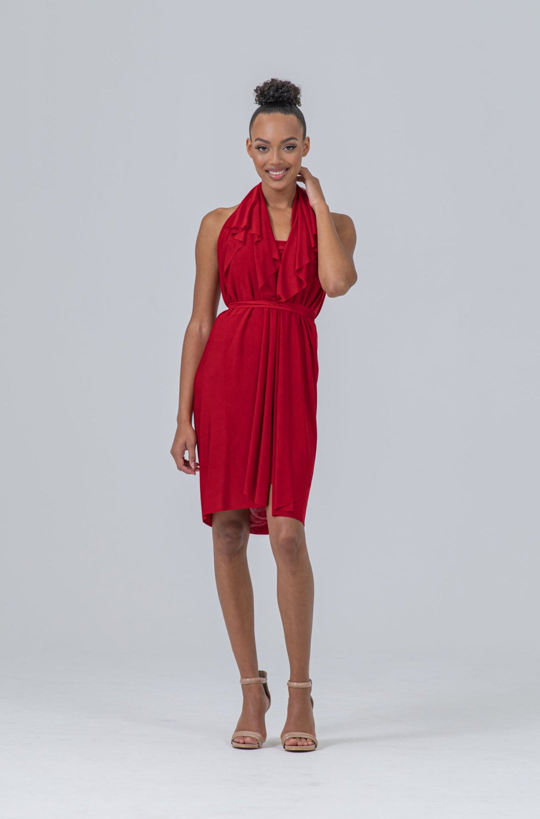 Red Stretchy Cocktail Dress