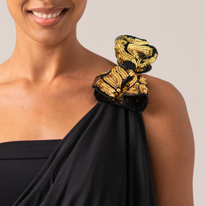 A Touch of Sparkle - Black & Gold Dress Accessory | AFYX AFYX A Touch of Sparkle - Black & Gold Dress Accessory | AFYX AFYX