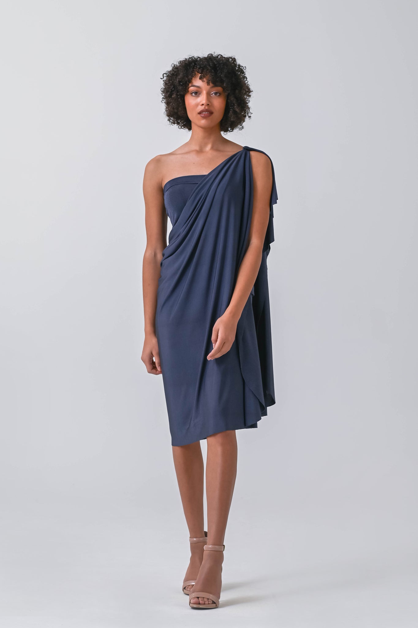 Blue Convertible Dress (5+ Ways to Wear) | AFYX Made in USA Blue Convertible Dress (5+ Ways to Wear) | AFYX Made in USA